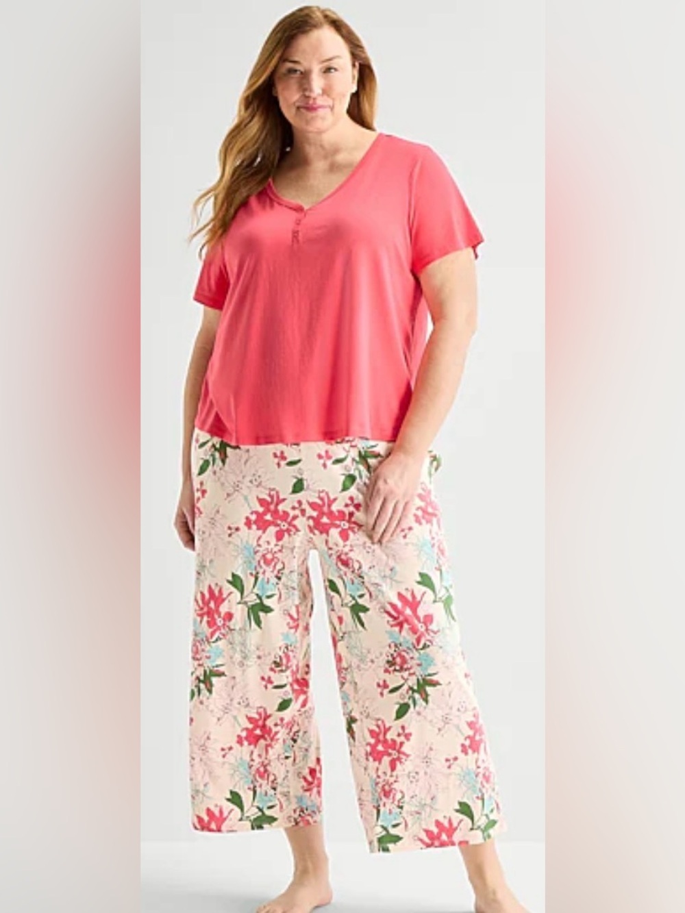 Liz Claiborne Women’s 2 Pc Short Sleeve Capri Pants Pajama Set Size 3XL NWT
